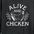 thumbnail image 3 of Instant Message - Alive And Chicken - Women's Lightweight French Terry Long Sleeve Shirt, 3 of 6
