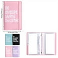 thumbnail image 3 of VBloom 100 Envelopes Money Saving Challenge, 100 Envelope Challenge Binder, Easy and Fun Way to Save $5,050, Savings Challenges Budget Book Binder with Cash Envelopes for Office, Home, School (Pink), 3 of 9
