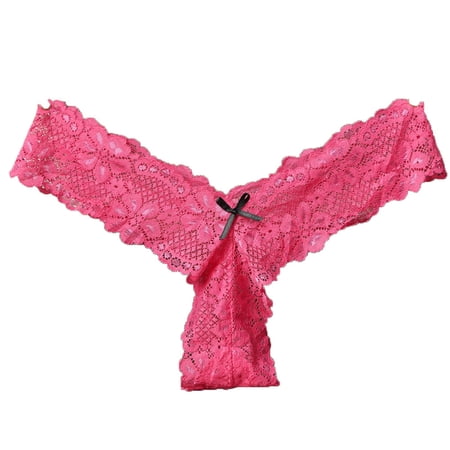 

knqrhpse Underwear Women Lace Lace Low Waist V-String Briefs Thongs