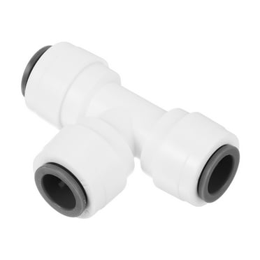 Uxcell 1/4" Push to Connect Water Line Fitting Tee Fittings, White