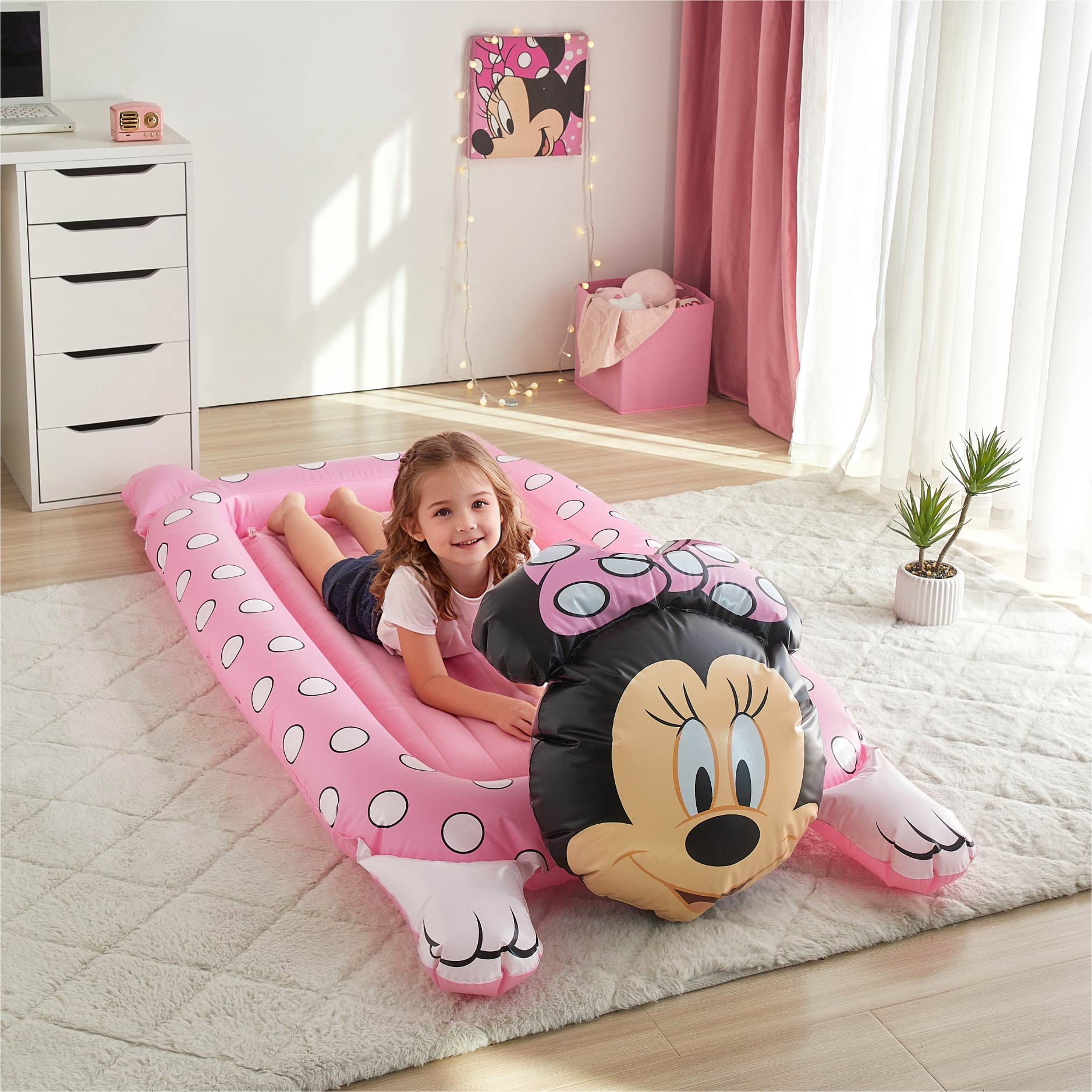 Disney Minnie Mouse Inflatable Portable Kids Travel Bed