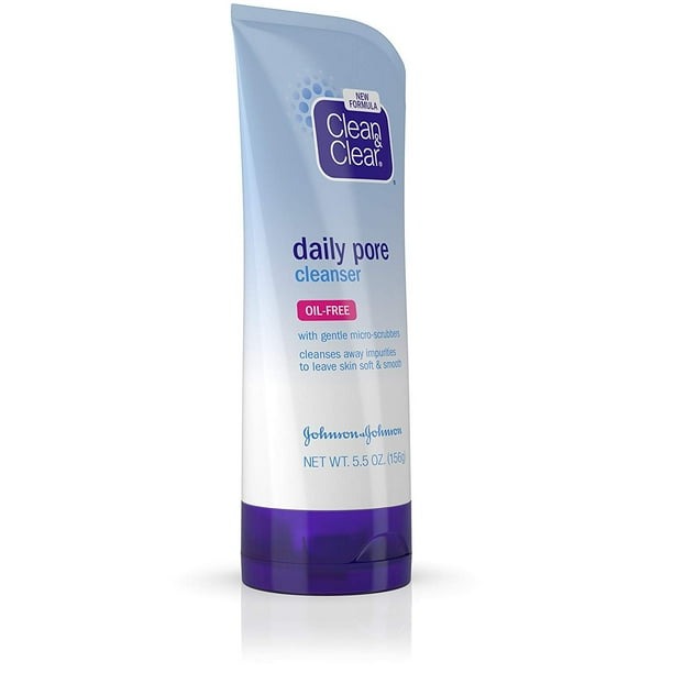 Clean & Clear Daily Pore Face Cleanser Cream for Normal, Oily and