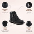 thumbnail image 6 of PATRIZIA Women's JADELYN Hiker Booties with Sweater-Knit Collar, Metal Eyelets, and Zipper Closure, 6 of 9