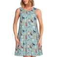 thumbnail image 1 of Lukts Robe Sans Manches pour Femmes, Robe d'Été à Col Rond avec Poches, Adaptée à la Vie Quotidienne, Plage, Fête, 1 of 7