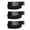 Black, variant on CTM Fabric Belt with Brass Flip Top Buckle (Pack of 3) (Men)
