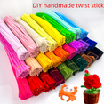 thumbnail image 1 of Paquete de material para ramo de bricolaje hecho a mano con rayas de lana, macarrones de rayas de lana de colores, palitos retorcidos, raíces de lana, 1 of 5