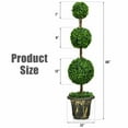 thumbnail image 2 of Gymax 4 Ft Artificial Triple Ball Topiary Tree Greenery Plant Home Office Decor, 2 of 8
