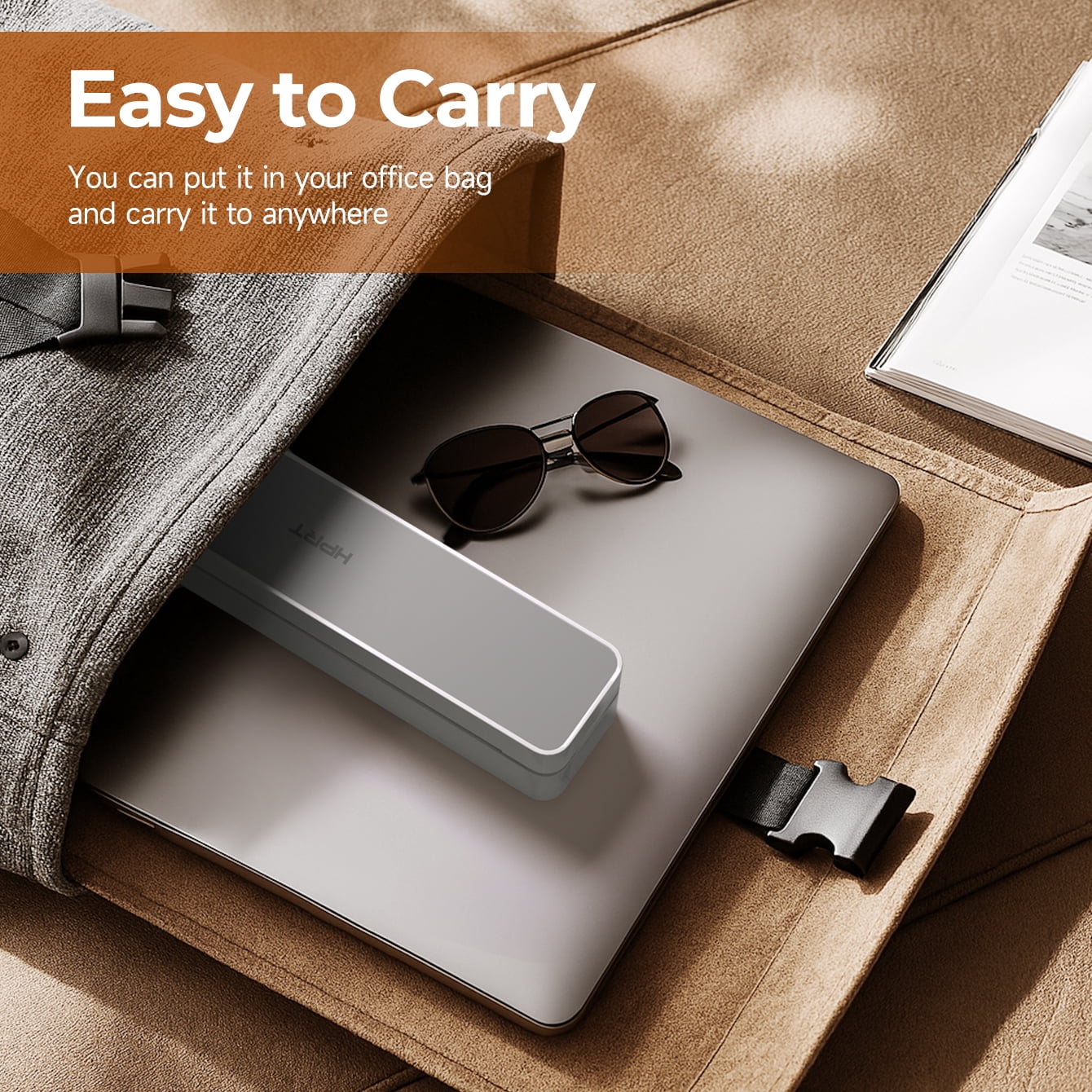 HPRT MT610Pro 300DPI Wireless Portable Thermal Printer Bundle, Inkless Bluetooth Printer with Carrying Case & 200 Sheets Letter Paper, Supports 8.5" x 11", for Home, Office & Travel