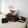 thumbnail image 6 of Manfei Cattle Hide Cowhide Twin Bedding Sets 7-Piece,Rustic Farmhouse Cabin Bedding Comforter Set,Brown White Black Sheet Sets For Children,Breathable Home Decor Reversible, 6 of 8