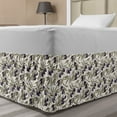 thumbnail image 1 of Olive Bed Skirt, Digitally Generated Hand Drawn Style Botanical Blossoms, Elastic Bedskirt Dust Ruffle Wrap Around for Bedding Decor, 4 Sizes, Quartz Taupe, by Ambesonne, 1 of 2