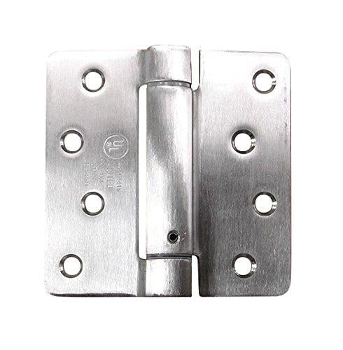 Spring Hinges For Doors 4 Inch With 1 4 Inch Radius Stainless Steel 2 Pack Walmart Com