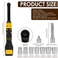 thumbnail image 3 of HAOAN Cordless Ratchet Wrench Set for DCB200/DCB201/DCB203 Portable Electric Wrench with 7 Sockets Extended Ratchet Wrench Tool Variable Speed Ratchet Tool Without Battery for 20V Battery, 3 of 10