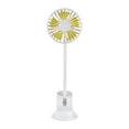 thumbnail image 2 of TOPRenddon Stroller Fan, 3 Speed Adjustable Portable Fan, USB Rechargeable Battery Powered, Handheld Fan with Flexible Neck, Suitable for Cribs and Treadmills Student Desks Bicycles Beach Camping, 2 of 8