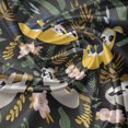 thumbnail image 7 of Ambesonne Tropical Valance & Curtain, Cartoon Flowers Sloth Art, 55"x24", Earth Yellow Sage Green, 7 of 7
