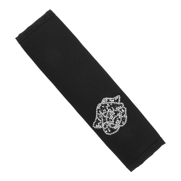 Unique Bargains Car Seat Belt Shoulder Pad Rose Print Shoulder Pad Seat Belt Pad Cover 6.5x23cm Black