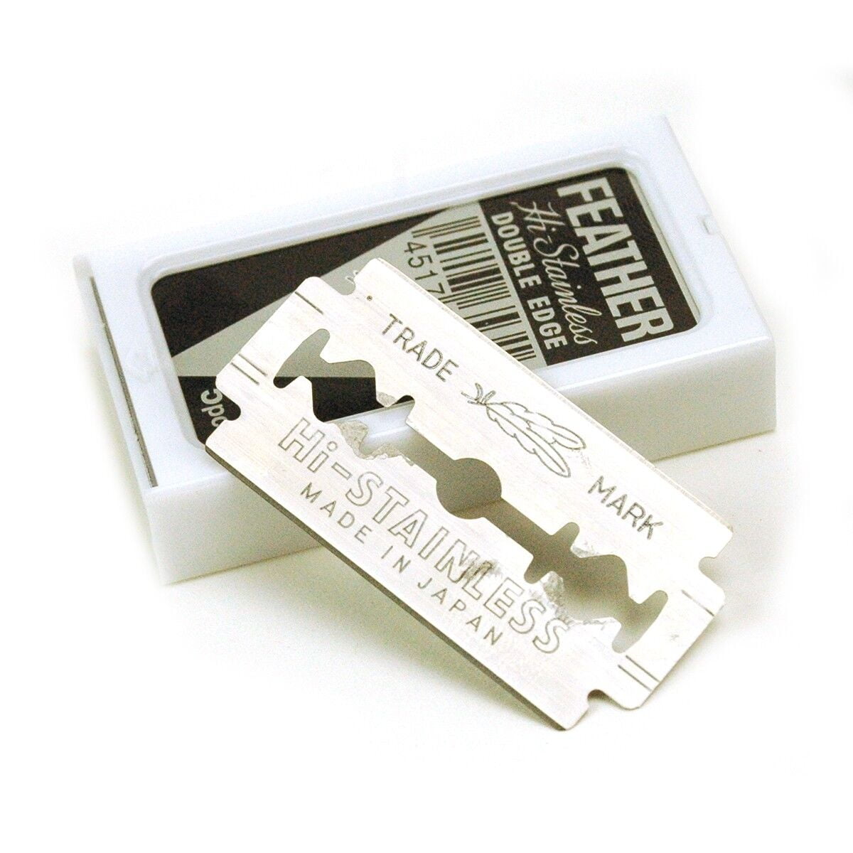 100 FEATHER Hi-Stainless Platinum Double Edge Safety Razor Shaving Blades Japan