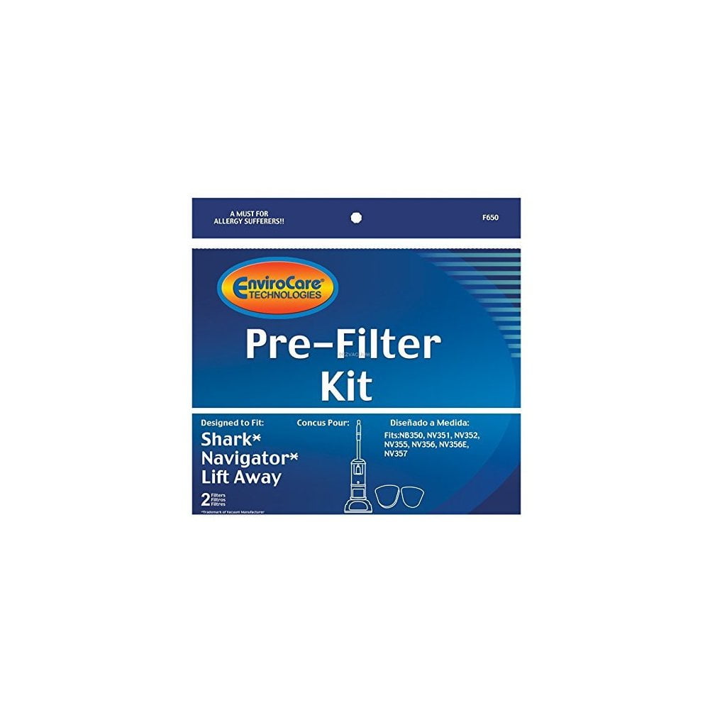NV356E 2 Foam and 2 Felt Filters NV351 + 1 Hepa Filter NV356 NV355 NV357 Pre-Filter Kits EnviroCare Replacement Vacuum Filters for Shark Navigator Lift-Away NV350 NV352