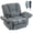 Heather Grey Chenille, variant on Big Man 500 lbs Power Lift Recliner for Big & Tall Elderly Adults 28 Inch Wide Seat, Lay Flat Lift Recliner Chair with Extended Footrest, Heat Massage, USB Type-C, Flip Arm Storage & Cup Holders