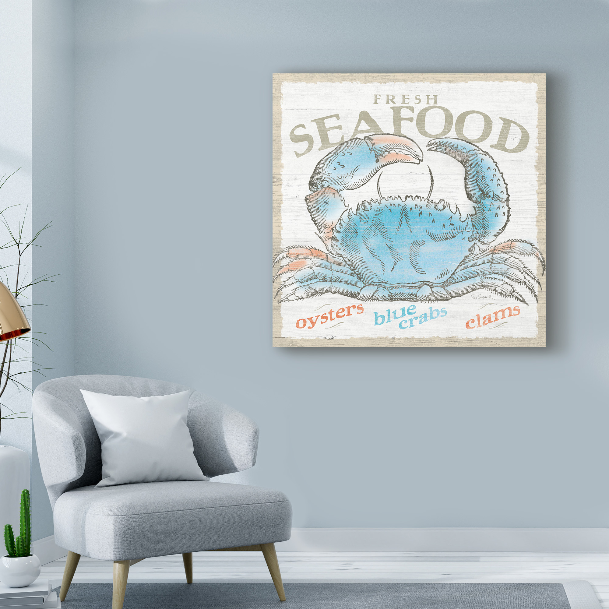 Trademark Fine Art 'Seaside Life II' Canvas Art by Sue Schlabach