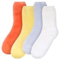 thumbnail image 2 of BambooMN Women's Fuzzy Soft Pastel Colorful Fluffy Socks - Assortment C - Extra Large - 4 Pairs, 2 of 8