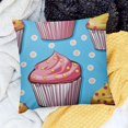 thumbnail image 2 of Cake Seamless Pattern Throw Pillow Covers Square Double-Sided Home Decor Pillow Case Soft Cushion Covers for Couch Bedroom Car, 2 of 5