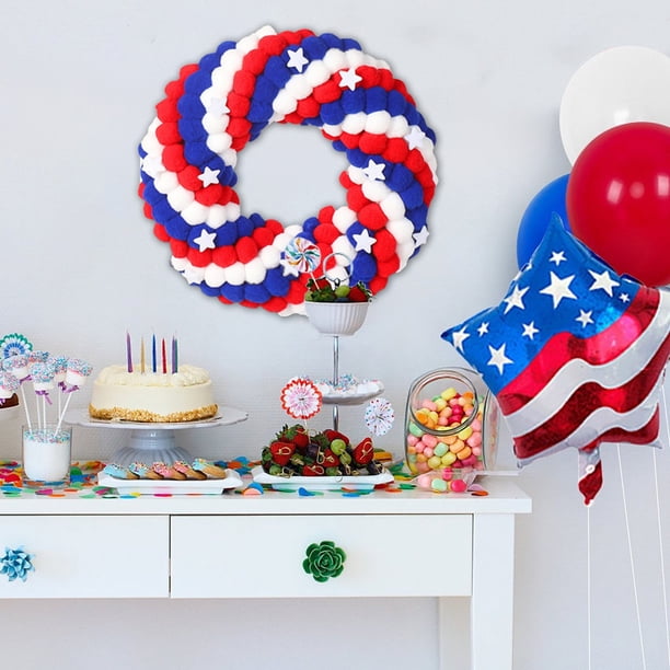 Garlands For The Fourth Of July Hanging Door Signs Independence Day Decorations For USA Apply To Wall Front Porches For Outdoor Farmhouses