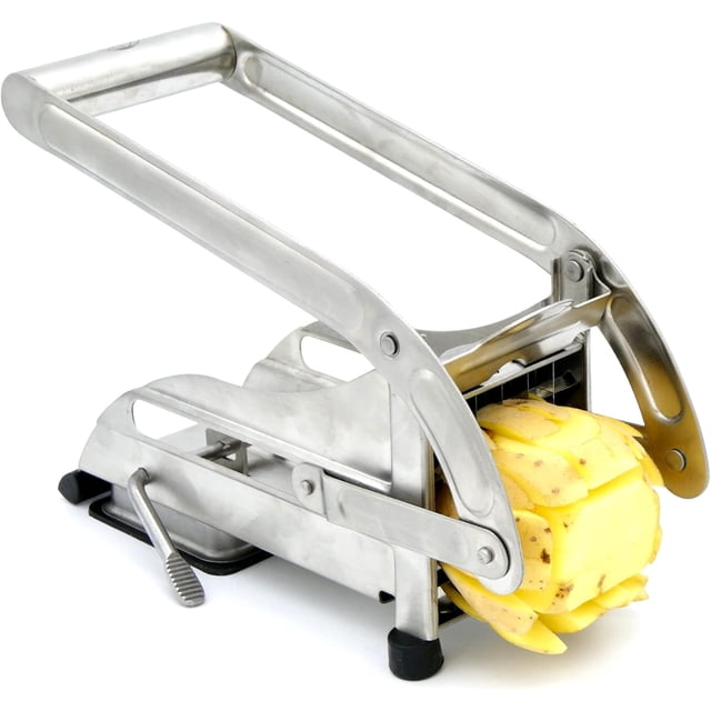 Papas fritas caseras Master, cortador de papas fritas con cuchilla de acero inoxidable y diseño de mango ergonómico, ideal para freidoras de aire, freidoras profundas y hornos (grado profesional)