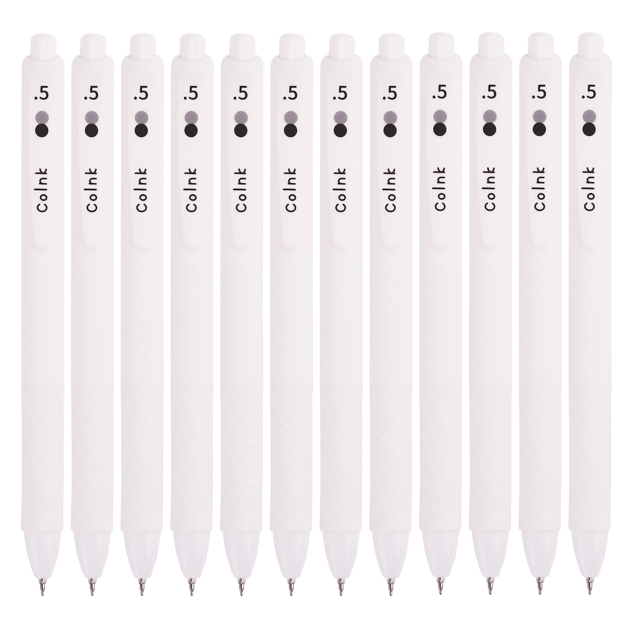 COLNK Mechanical Pencil Set for Office School Supplies,0.5mm Drawing Pencils for Students Kids, White Barrel, Counts 10