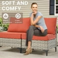 thumbnail image 3 of Ovios 6 Pieces Patio Furniture Set with Swivel Rocking Chair All-Weather Wicker Outdoor Conversation Sectional Set with Solar Lamps Coffee Table, 3 of 12
