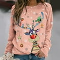 thumbnail image 1 of 2023 Chandail en Molleton de Noël pour Femmes en Liquidation Hiver Aguichant Col Rond Imprimé Manches Longues Blouse Régulière, 1 of 6