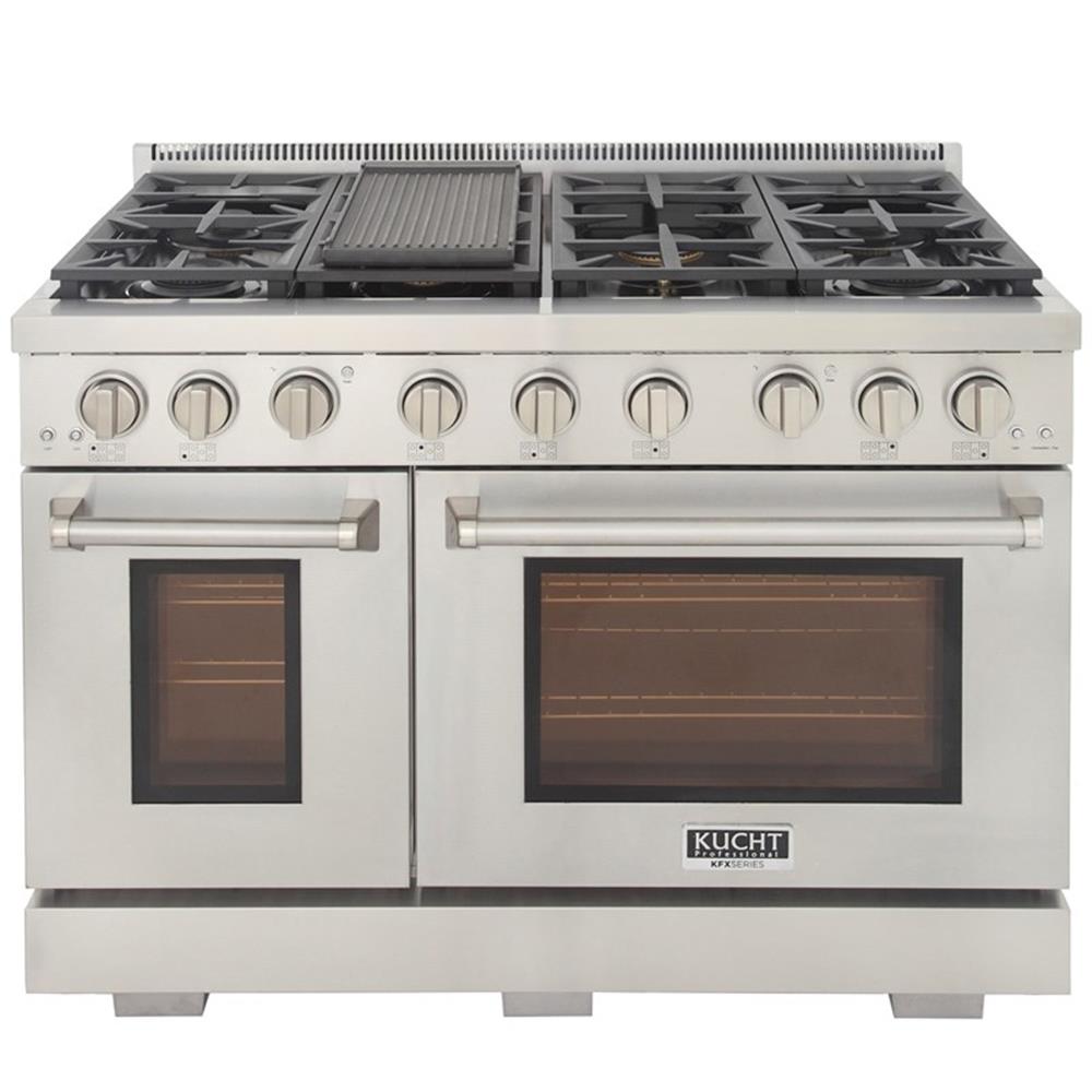 Pemberly Row 48-in Natural Gas Range in Stainless Steel with True Simmer Burners