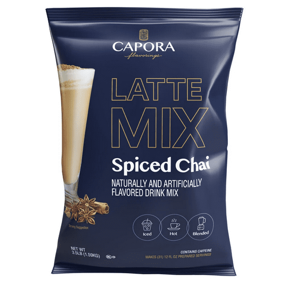 Capora 3.5 lb. Spiced Chai Latte Mix, Restaurant and Coffee Shop High Quality