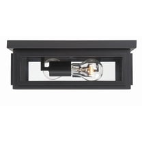 Crystorama Byron 2 Light Matte Black Outdoor Ceiling Mount - 12.75"W x 5"H