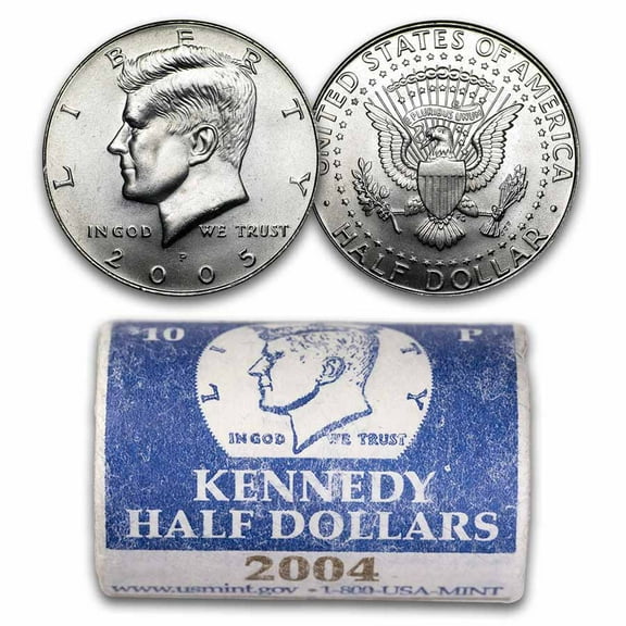 2004-P Kennedy Half Dollar 20-Coin Roll BU (Mint Wrapped)