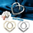 thumbnail image 5 of Alloy Heart Scarf Brooch for Women with Fashion Design in Gold and Silver Colors, 5 of 9
