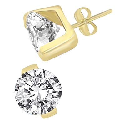 tension set diamond earrings