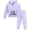 Pastel Purple, variant on RBX Girls Pants Set - 2 Piece Sequin Active Graphic Fleece Hoodie Sweatshirt and Jogger Sweatpants