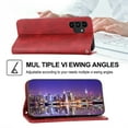 thumbnail image 4 of Case for Samsung Galaxy A13 5G, Magnetic Matte Premium PU Leather Stand Flip Cover with Card Slots and Wallet, Shockproof and Full Body Protection Compatible with Galaxy A13 5G - Red, 4 of 10