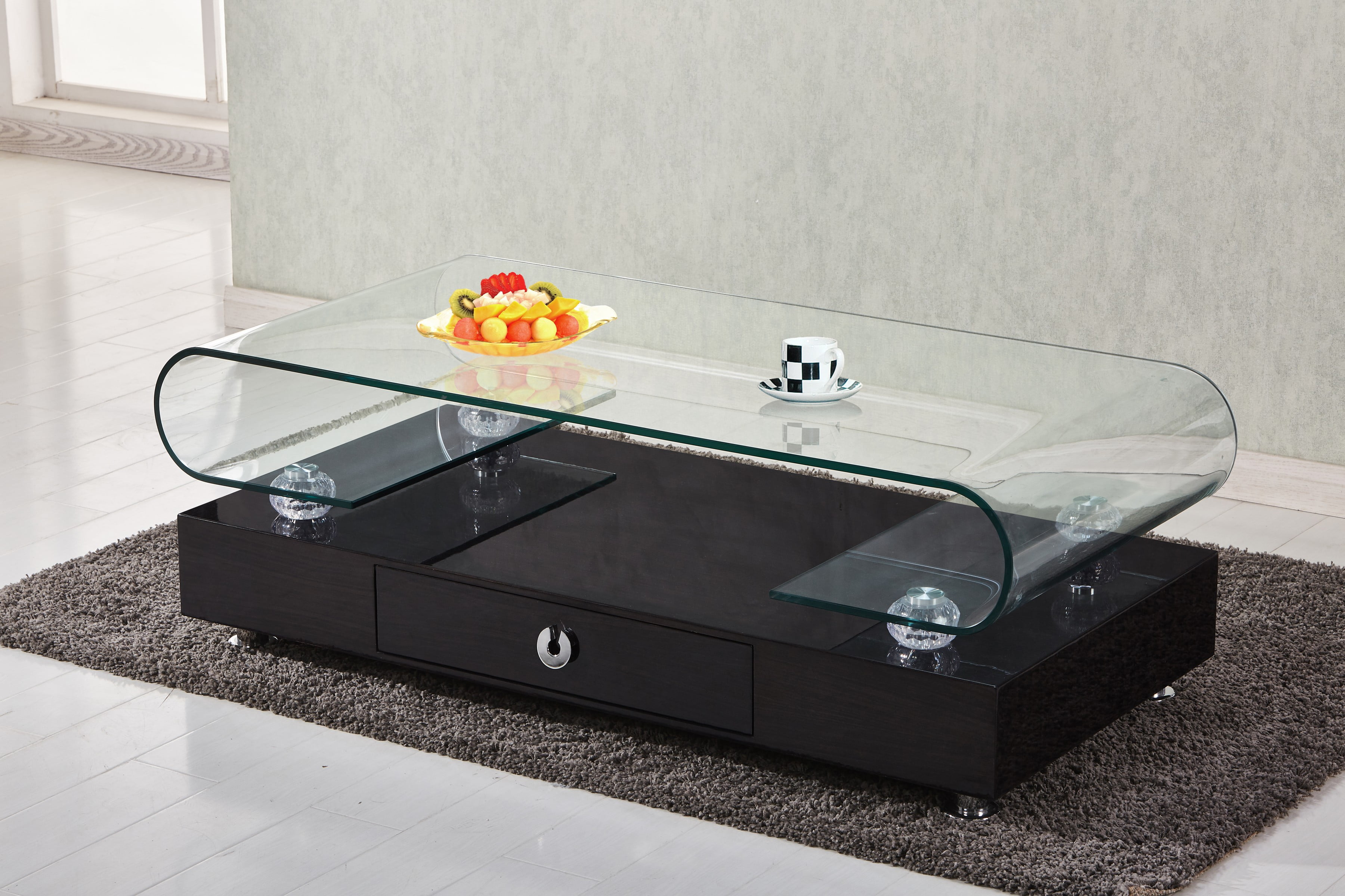 Best Quality Furniture Coffee Table With Top Round Shape Clear