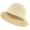Beige, variant on Women's Crochet Bucket Hat - UV Protection Lightweight Packable Faux Straw Sun Hat for Outdoor Beach Travel Hiking