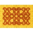 thumbnail image 1 of Ahgly Company Machine Washable Indoor Rectangle Abstract Yellow Modern Area Rugs, 6' x 9', 1 of 4