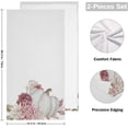 thumbnail image 2 of Dreamtimes Pumpkin Fall Flowers Hand Towels 2 PCS, Ultra Soft and Highly Absorbent, Autumn Floral Decorative Fingertip Towel for Home, Bathroom, Kitchen, 28.3"x14.4", 2 of 5