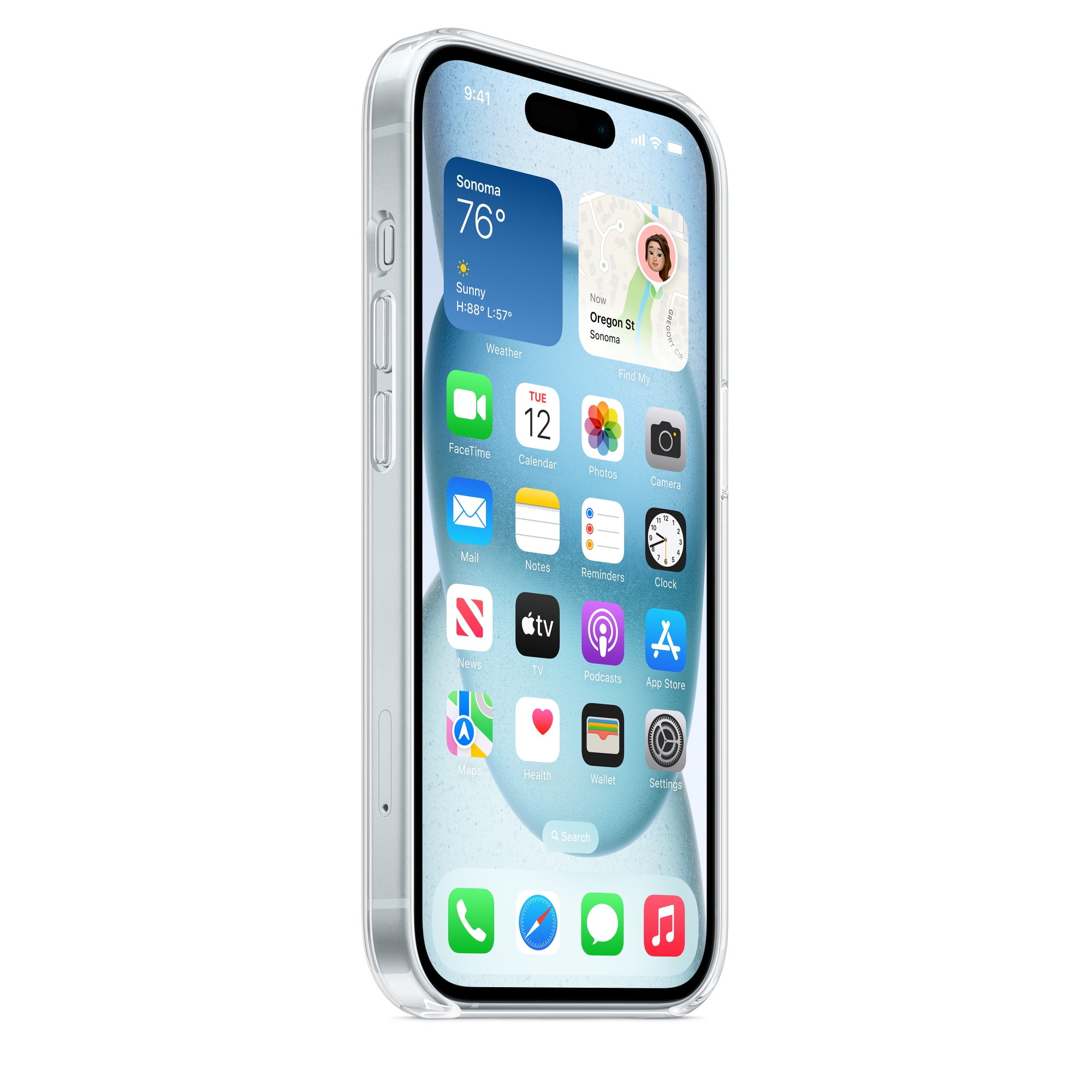 Apple iPhone 15 Case, Clear, with MagSafe