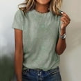 thumbnail image 4 of Womens Fashion Summer Print Ordinary Womens Short Sleeve Round Neck T-shirt Top, 4 of 5