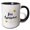 Black/White, variant on 3drose, Motivational Quote Bee Awesome with Honeybee, 11oz Two-tone Black Mug