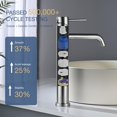 thumbnail image 2 of Tall Basin Mixer, Single Lever Bathroom Faucet, Countertop Basin Taps for Hot and Cold Adjustable, Mixer, 2 of 7