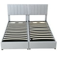 thumbnail image 3 of Gray King Size Bed With Upholstered Design And Hydraulic Storage Lift Finish In, 3 of 7