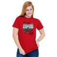 thumbnail image 4 of Ohio Heart of it All State Shaped Map Plus Size Crewneck Graphic Tee Shirt Brisco Brands 2X, 4 of 5