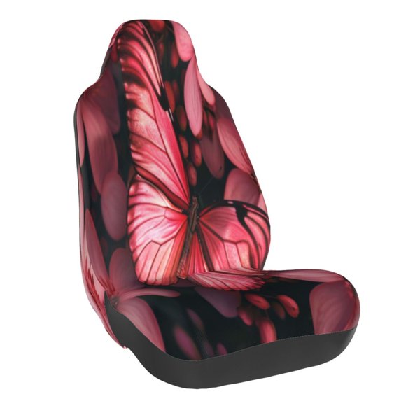 Vsdgher pink butterfly for Automotive Seat Covers for Cars Trucks SUVs, Universal Fit Anti-Slip Bucket Seat Protector for Cars,Vehicle Seat Protector for Front Seats