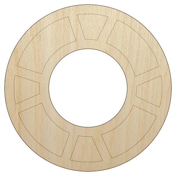 Life Preserver Summer Wood Shape Unfinished Piece Cutout Craft DIY Projects - 4.70 Inch Size - 1/8 Inch Thick
